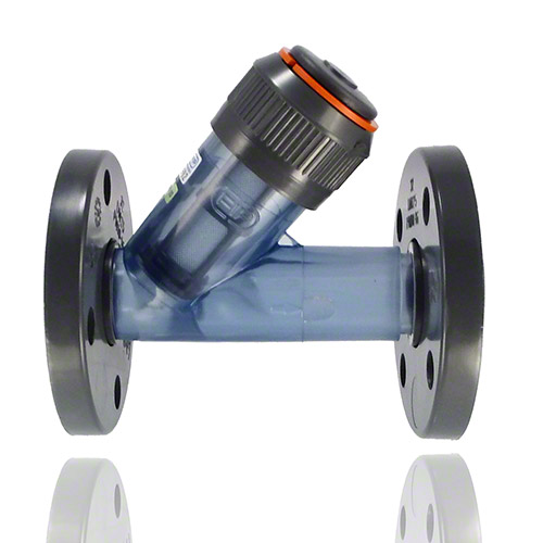 PVC-U Schmutzf&auml;nger transparent, Losflansch, EPDM