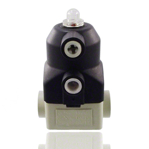 PP 2/2-Wege-Membranventil, pneumatische Ausf&uuml;hrung, Gewindemuffe, NO, Typ 187