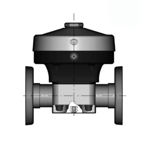 PVDF 2/2-Wege-Membranventil, Ausf&uuml;hrung Flansch, DA, PTFE/EPDM, Typ 285
