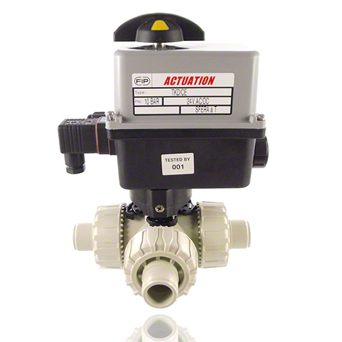 PP 3/2-Wege-Kugelhahn, elektrische Ausf&uuml;hrung