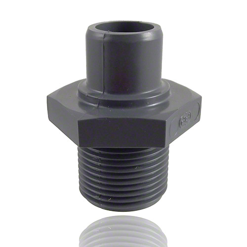 PVC U Reduziernippel, Klebestutzen/Au&szlig;engewinde