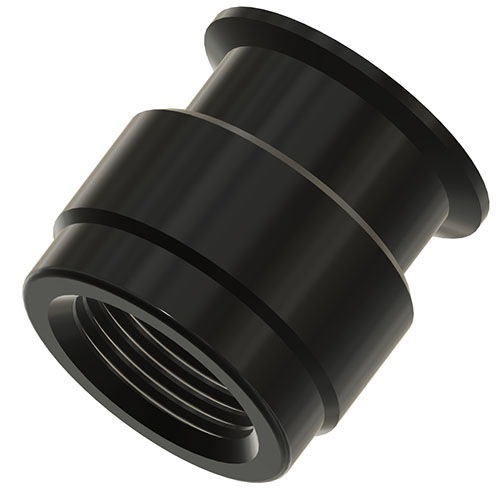 TRI-Clamp mit IBC- Anschlu&szlig; S 60 x 6 mm, aus PE-el elektrisch leitf&auml;hig