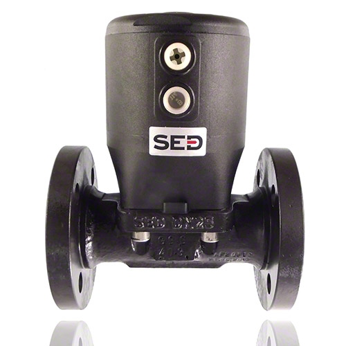 2/2-Wege-Metallflansch-Membranventil, Funktion DA, Steuerluftanschluss 90&deg; zum Durchfluss