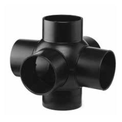 PE-Abfluss, Mehrfachabzweig 88,5&deg;, Typ 3 (4 x 90&deg;)