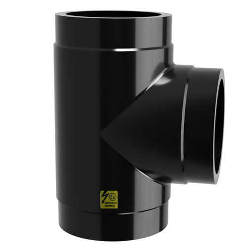 PE-el T-St&uuml;ck 90&deg; SDR 17, elektrisch leitf&auml;hig