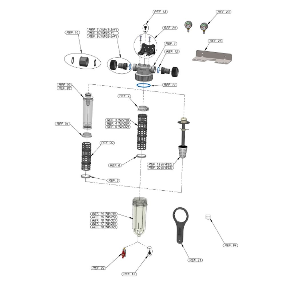 Cintropur Wasserfilter - Typenreihe NW18 / 25 / 32&nbsp; - Ersatzteil