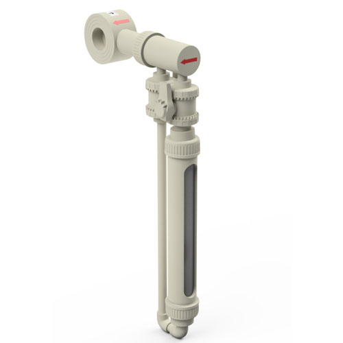 Nebenstromdurchflussmessger&auml;t PP-H Typ DST-PP PN 10 DN 300