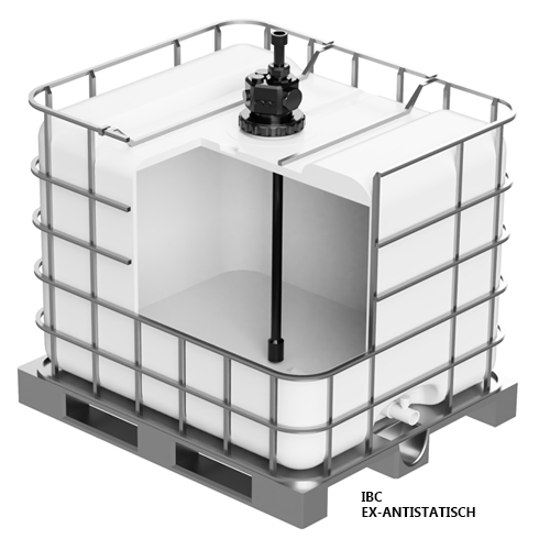 PE-el Sauglanze verstellbar, elektrisch leitf&auml;hig, Fussventil mit Borsilikatkugel, Einbaulage vertikal